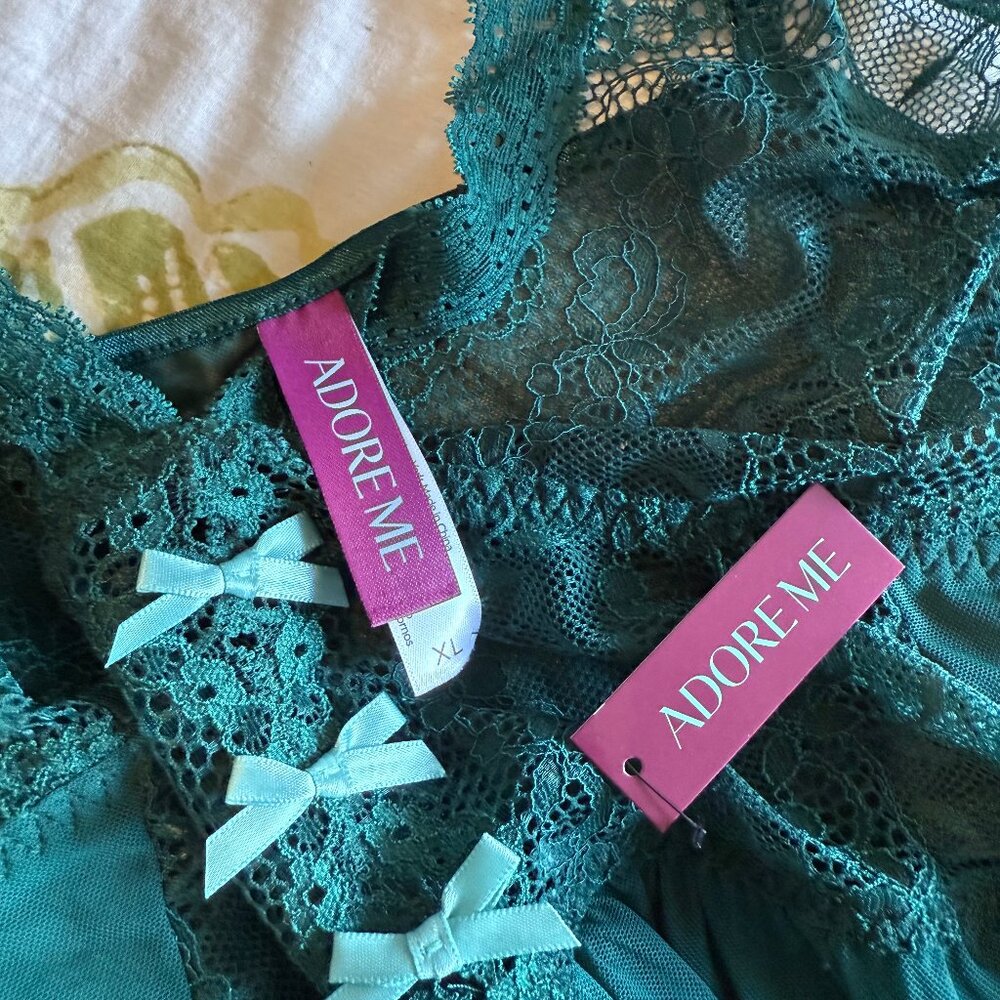 Adore Me Lace Lingerie slip and thong panties - Picture 3 of 3